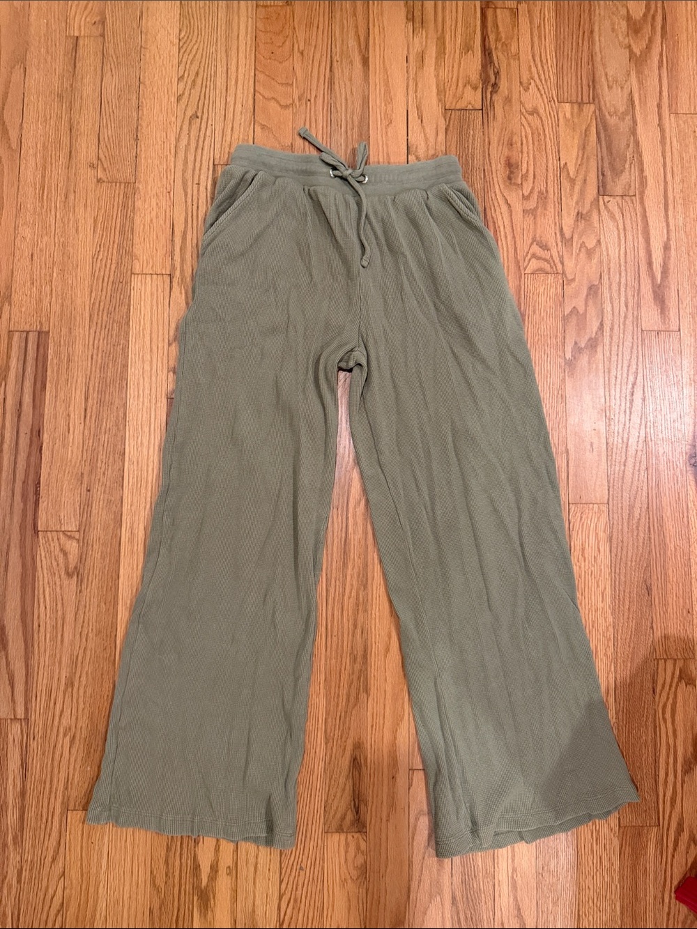 ASOS Olive Green Wide-Leg Drawstring Sweatpants